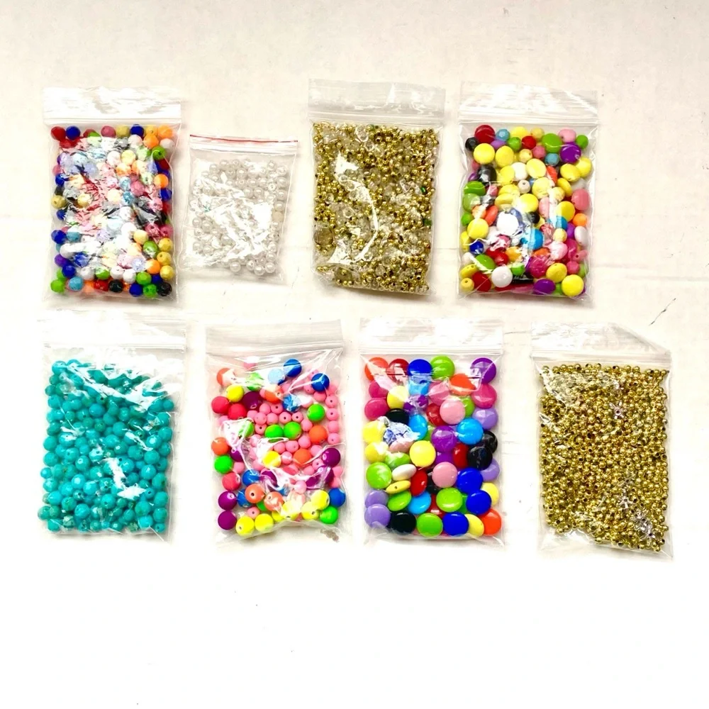 Colorful Bead Set for Jewelry Making or Party Decorations
